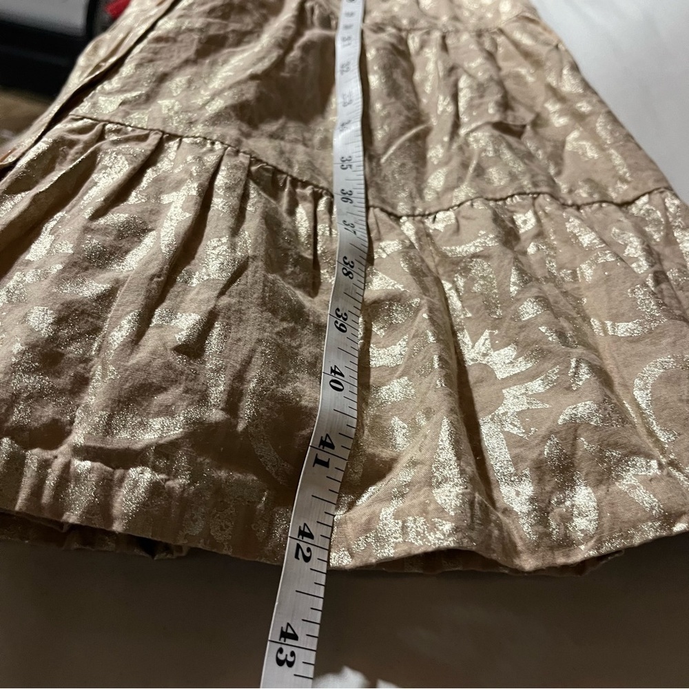 Soft Surroundings Shimmering Tan Long Sleeve Dress 12P - Picture 10 of 10